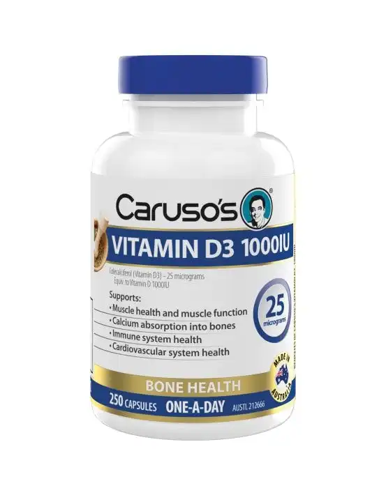 Caruso's Natural Health Vitamin D3 1000Iu 250 Capsules