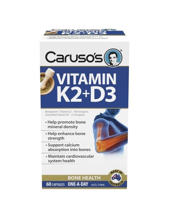 Caruso's Natural Health Vitamin K2 + D3 60 Capsules