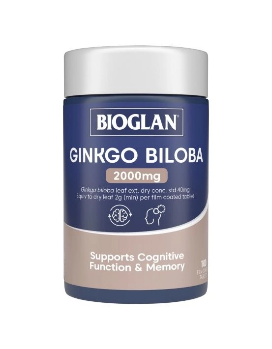 Bioglan Gingko Biloba 2000mg 100 Tablets