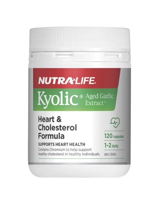 Nutra-Life Kyolic Aged Garlic Extract Heart & Cholesterol Formula 120 Capsules