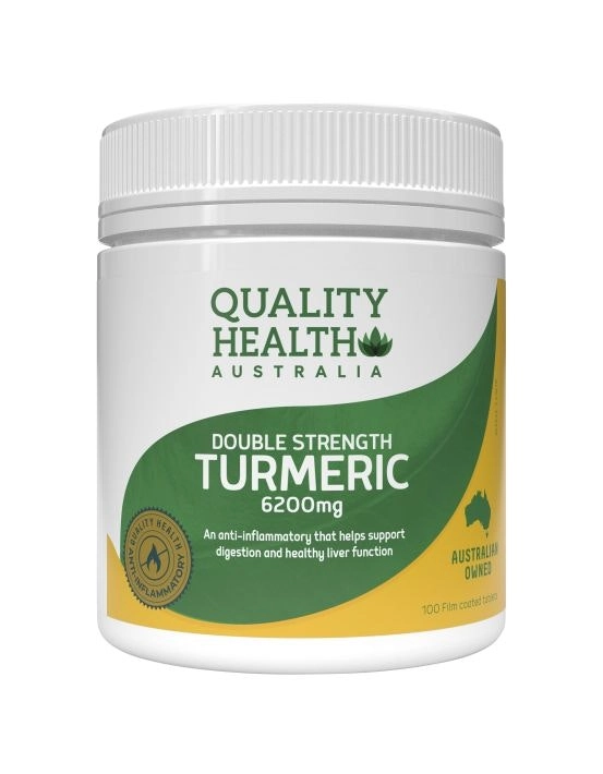 Quality Health Double Strength Turmeric 6200mg 100 Tablets