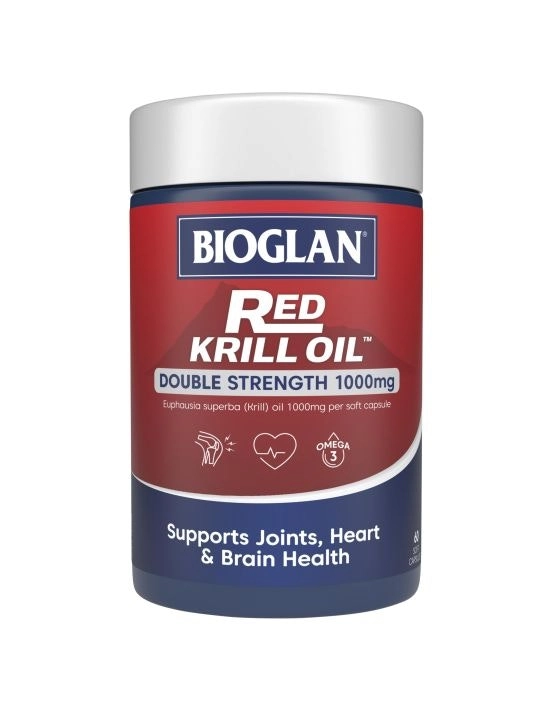 Bioglan Red Krill Oil Double Strength 1000mg 60 Capsules