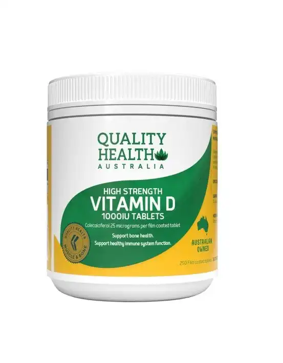 Quality Health High Strength Vitamin D 1000IU 250 Capsules