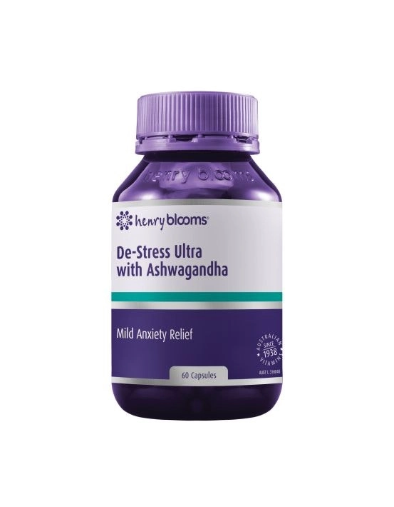 Henry Blooms De Stress Ultra With Ashwgandha 60 Vegetarian Capsules