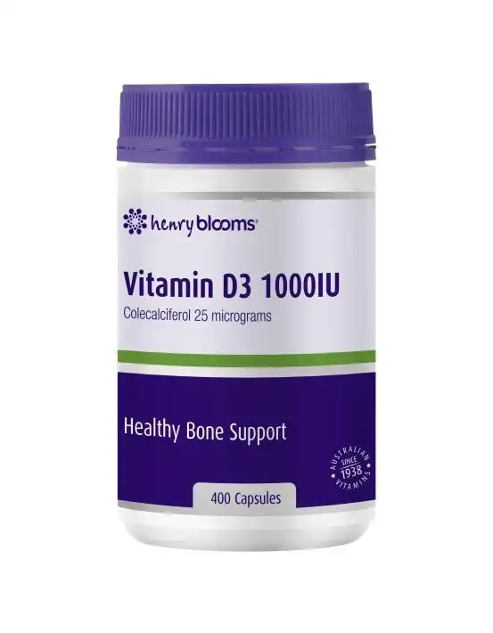 Henry Blooms Vitamin D3 1000Iu 400 Capsules Bulk Pack