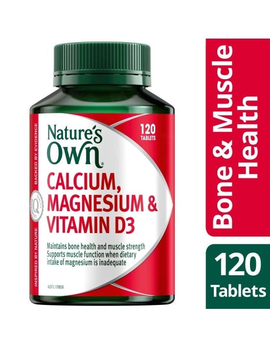 Nature's Own Calcium, Magnesium & Vitamin D3 120 Tablets