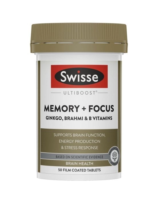 Swisse Ultiboost Memory + Focus 50 Tablets