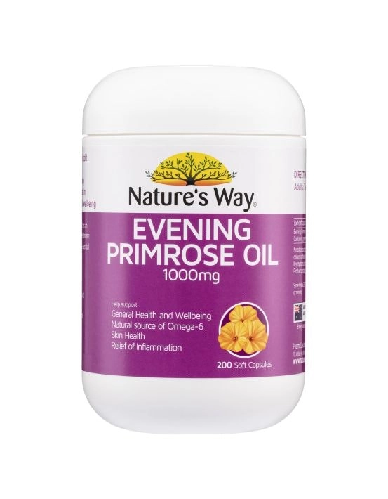 Nature's Way Evening Primrose Oil 1000mg 200 Soft Capsules