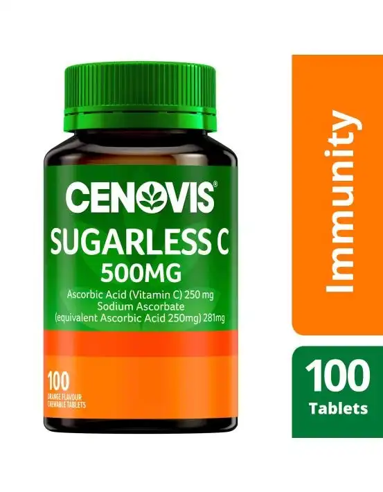 Cenovis Sugarless C 500mg Orange Flavour 100 Chewable Tablets