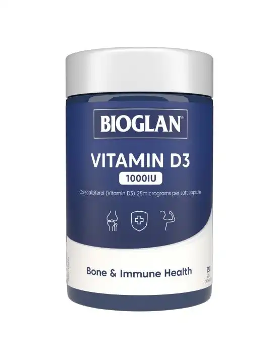 Bioglan Vitamin D3 1000IU 250 Capsules