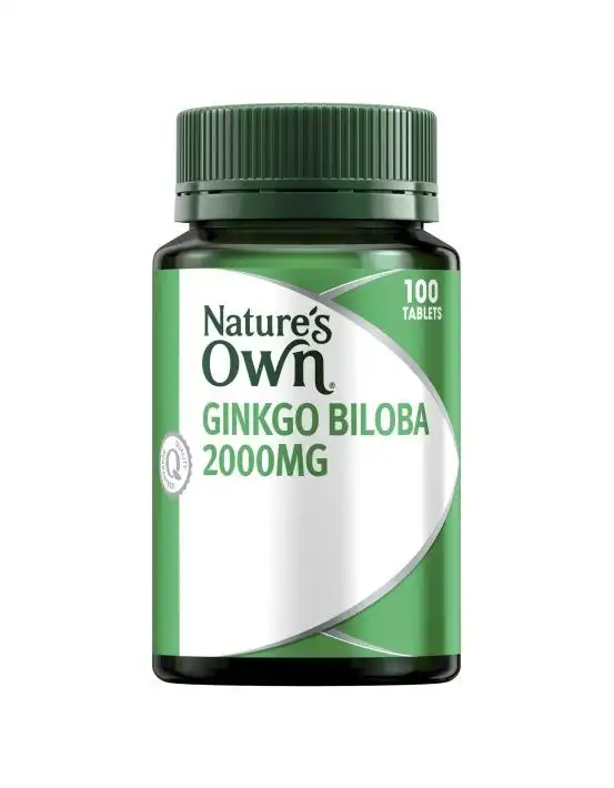 Nature's Own Ginkgo Biloba 2000Mg 100 Tablets