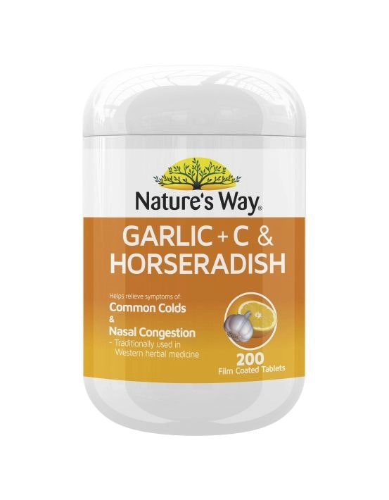 Nature's Way Garlic Plus C And Horseradish 200 Tablets