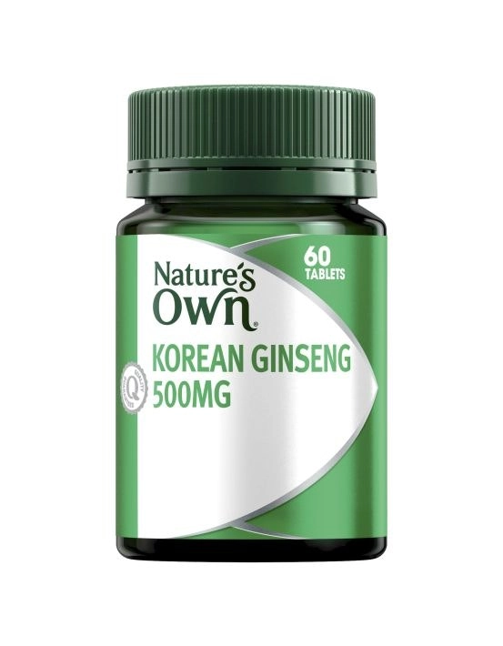 Nature's Own Ginseng Korean 500Mg 60 Tablets