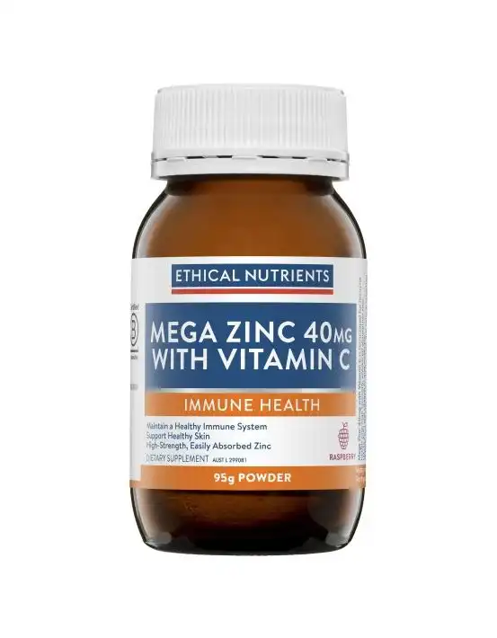 Ethical Nutrients Mega Zinc Powder 40mg (Raspberry)95G