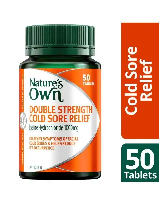 Nature's Own Double Strength Cold Sore Relief 50 Tablets