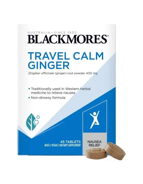 Blackmores Travel Calm Ginger 45 Tablets