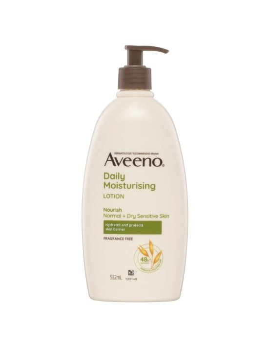 Aveeno Daily Moisturising Fragrance Free Body Lotion 532mL