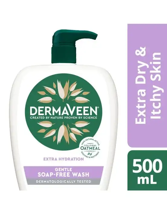 DermaVeen Extra Hydration Gentle Soap-Free Wash 500mL