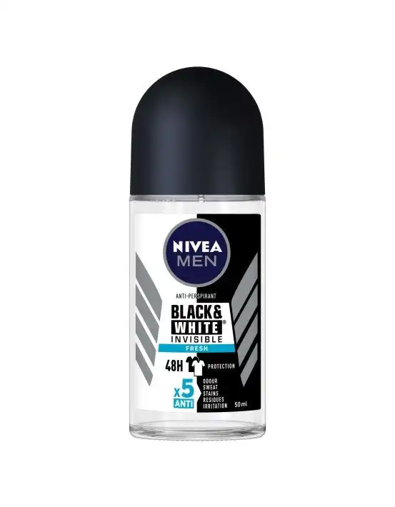Nivea Deodorant Roll On Men Black And White Fresh 50mL