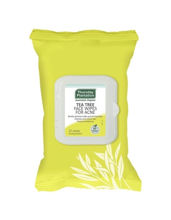 Thursday Plantation Tea Tree Face Wipes for Acne 25 Pack