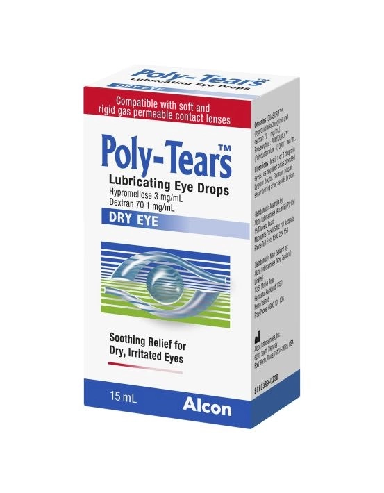 Poly Tears Lubricating Eye Drops 15mL