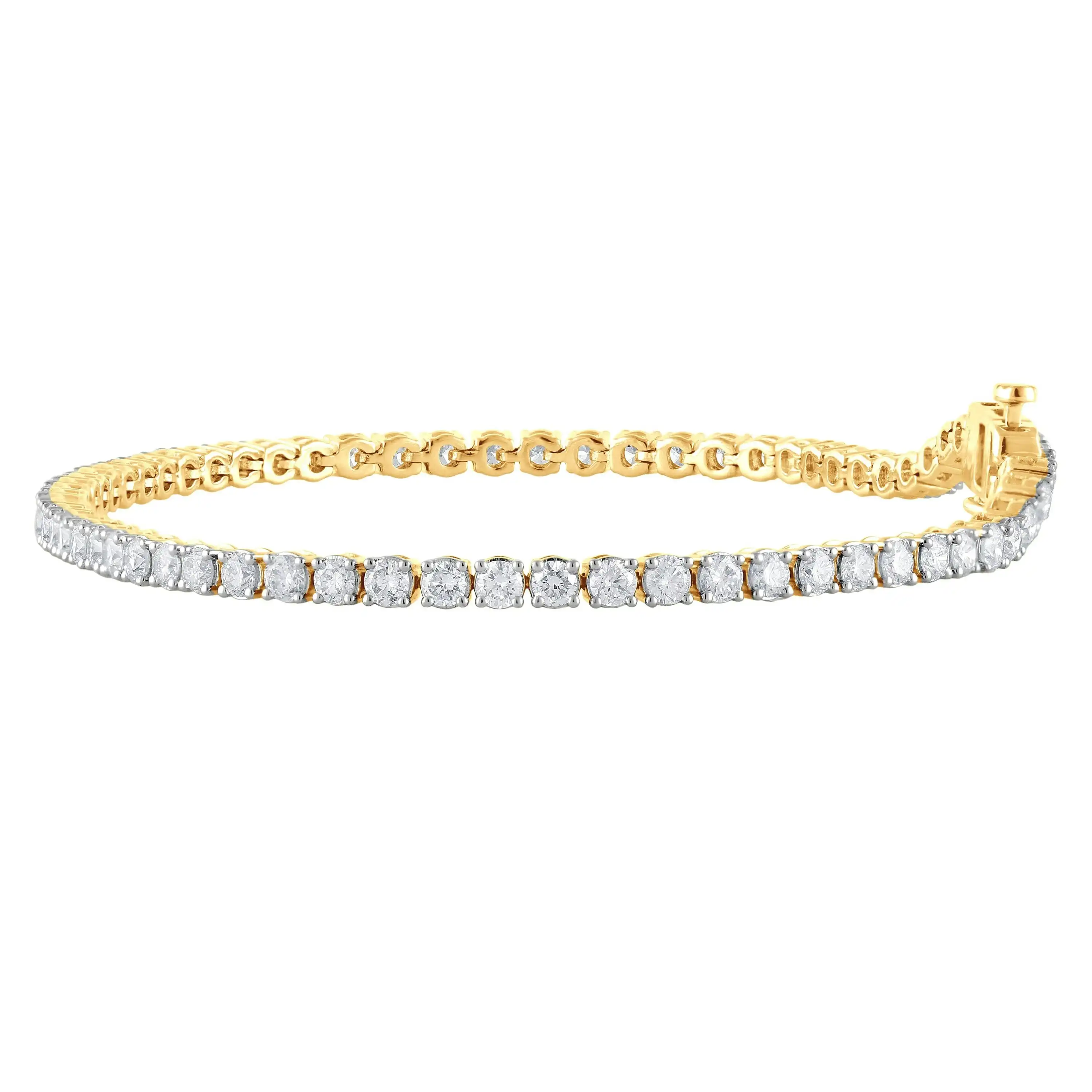 Meera Tennis Bracelet with 3.00ct of Laboratory Grown Diamonds in 9ct Yellow Gold