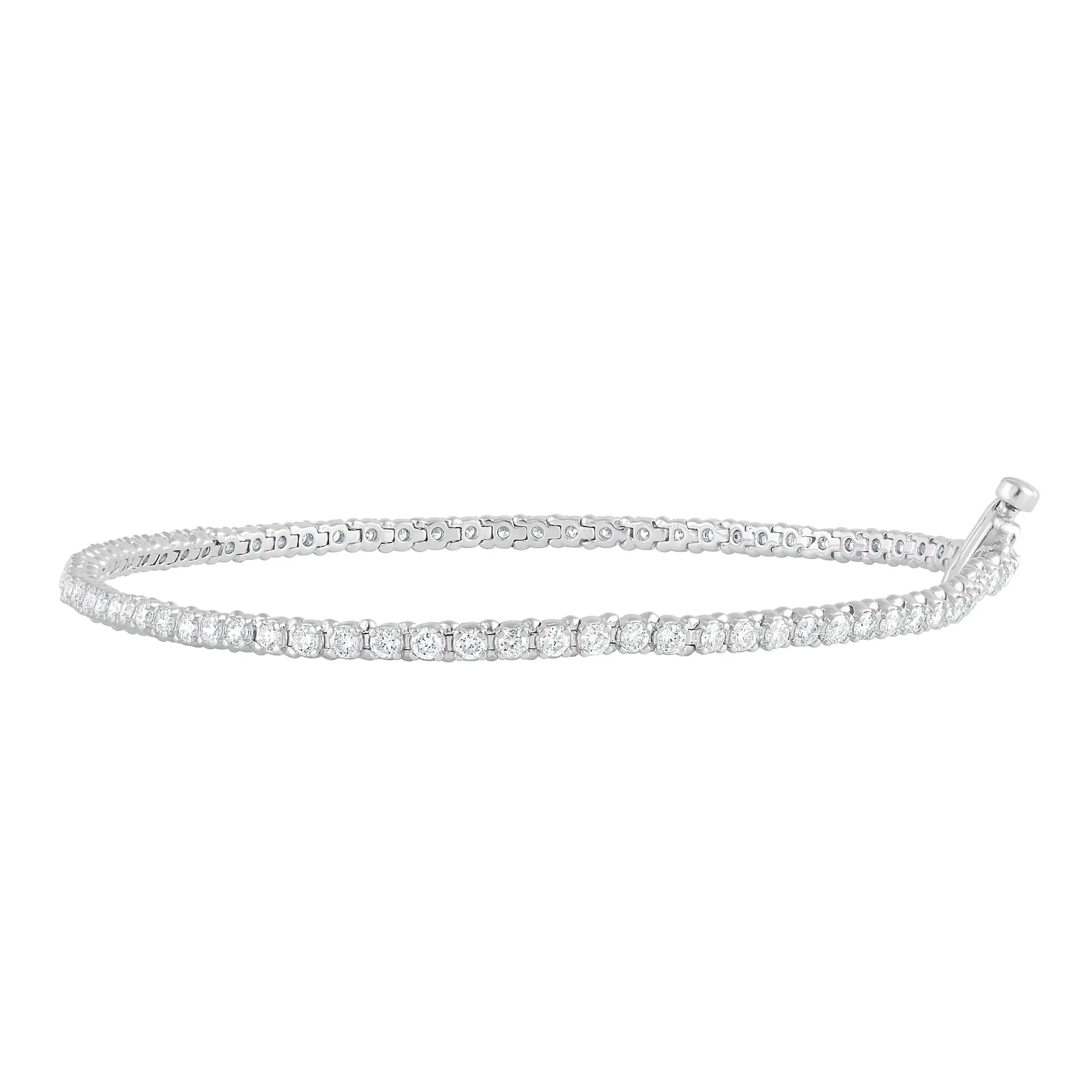 Mirage Tennis Bracelet with 1.50ct of Laboratory Grown Diamonds in Sterling Silver and Platinum