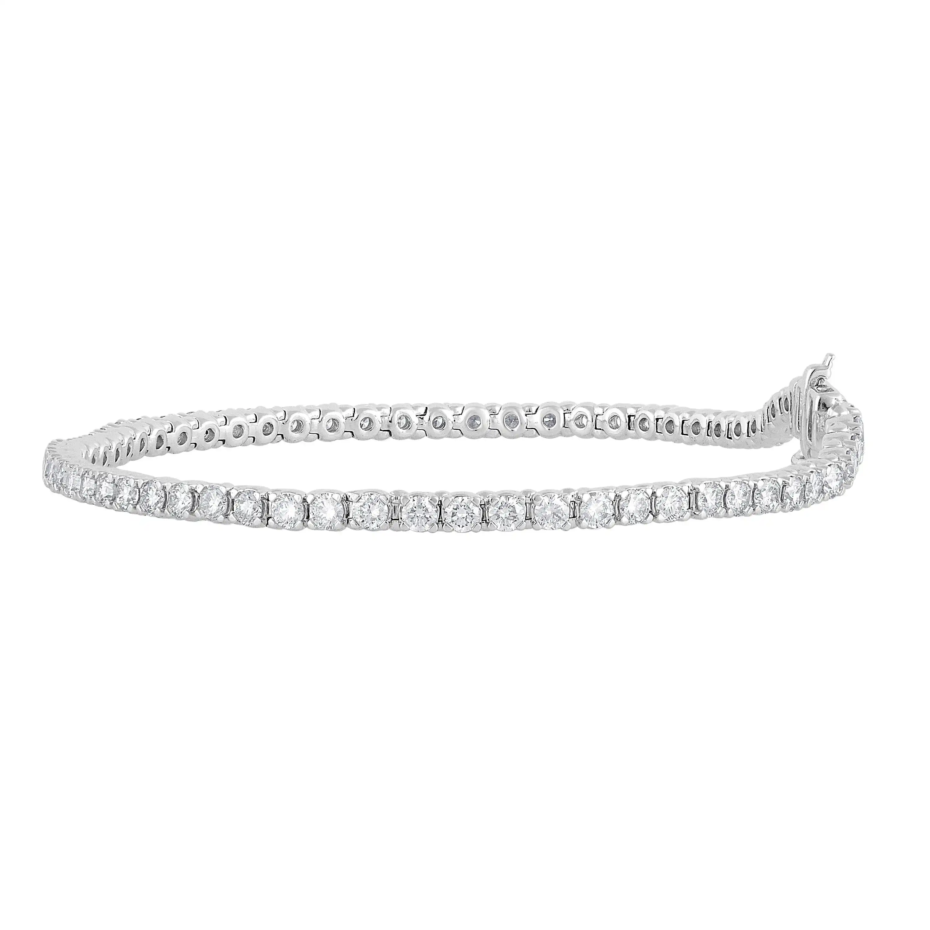 Mirage Tennis Bracelet with 3.00ct of Laboratory Grown Diamonds in Sterling Silver and Platinum