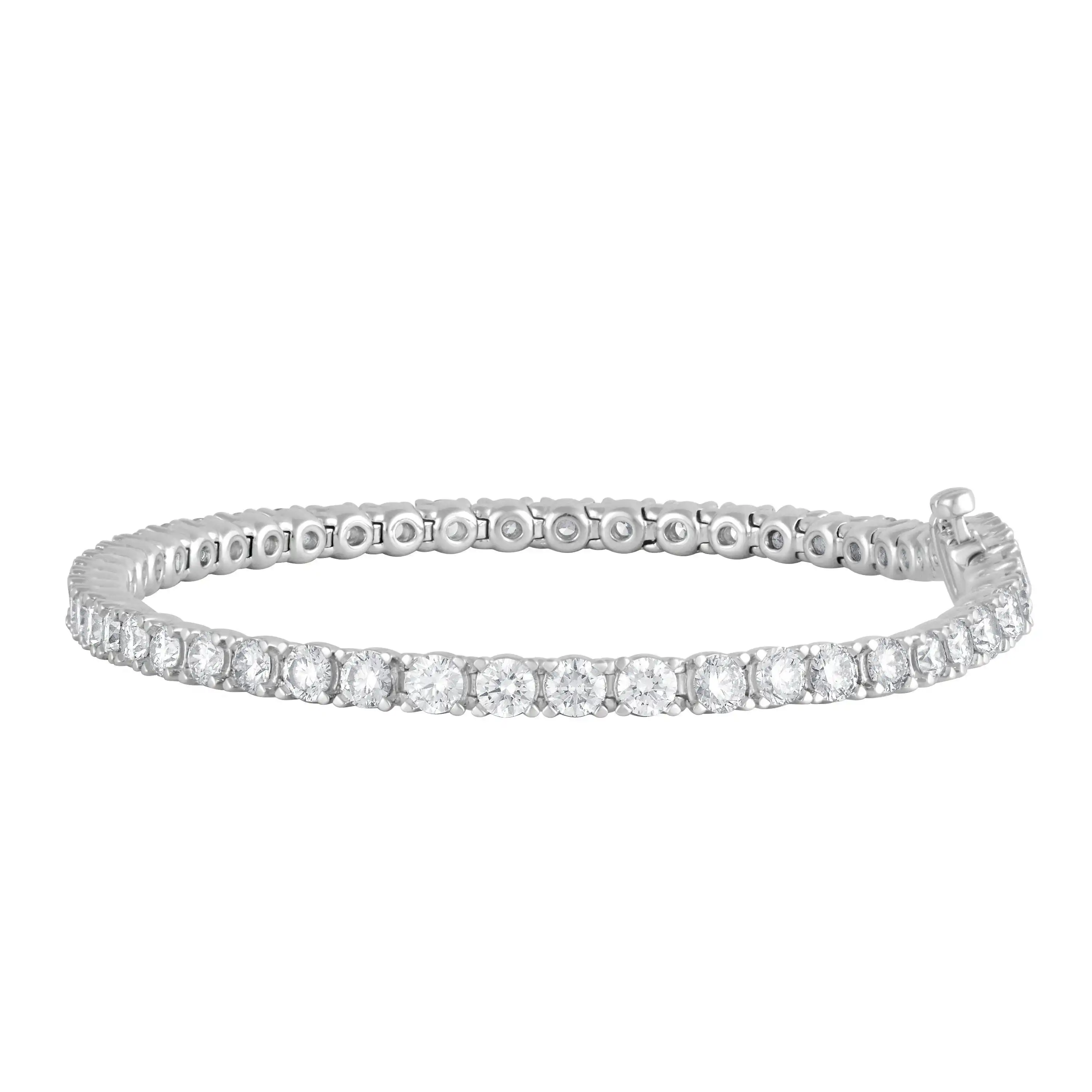 Mirage Tennis Bracelet with 5.00ct of Laboratory Grown Diamonds in Sterling Silver and Platinum