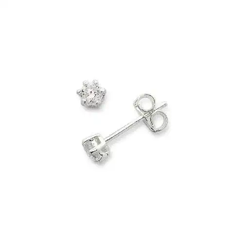 7mm Cubic Zirconia Stud Earrings in Sterling Silver