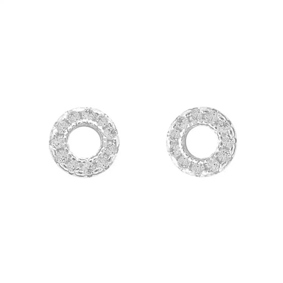 5mm Children's Open Circle Sterling Silver Stud Earrings