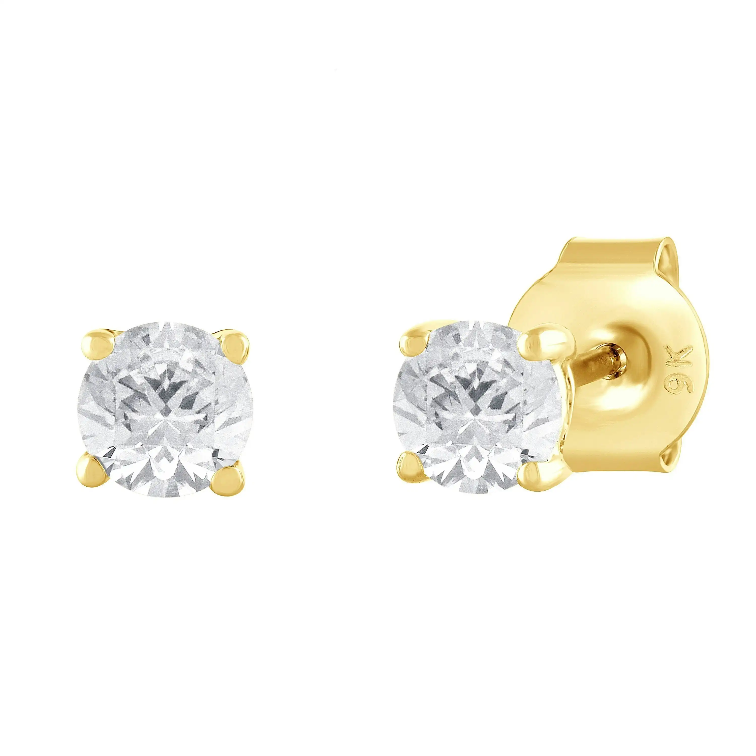 Meera Stud Earrings with 1/2ct of Laboratory Grown Diamonds in 9ct Yellow Gold