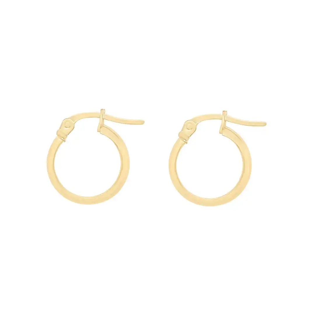 9ct Yellow Gold Half Round Hoop Earrings