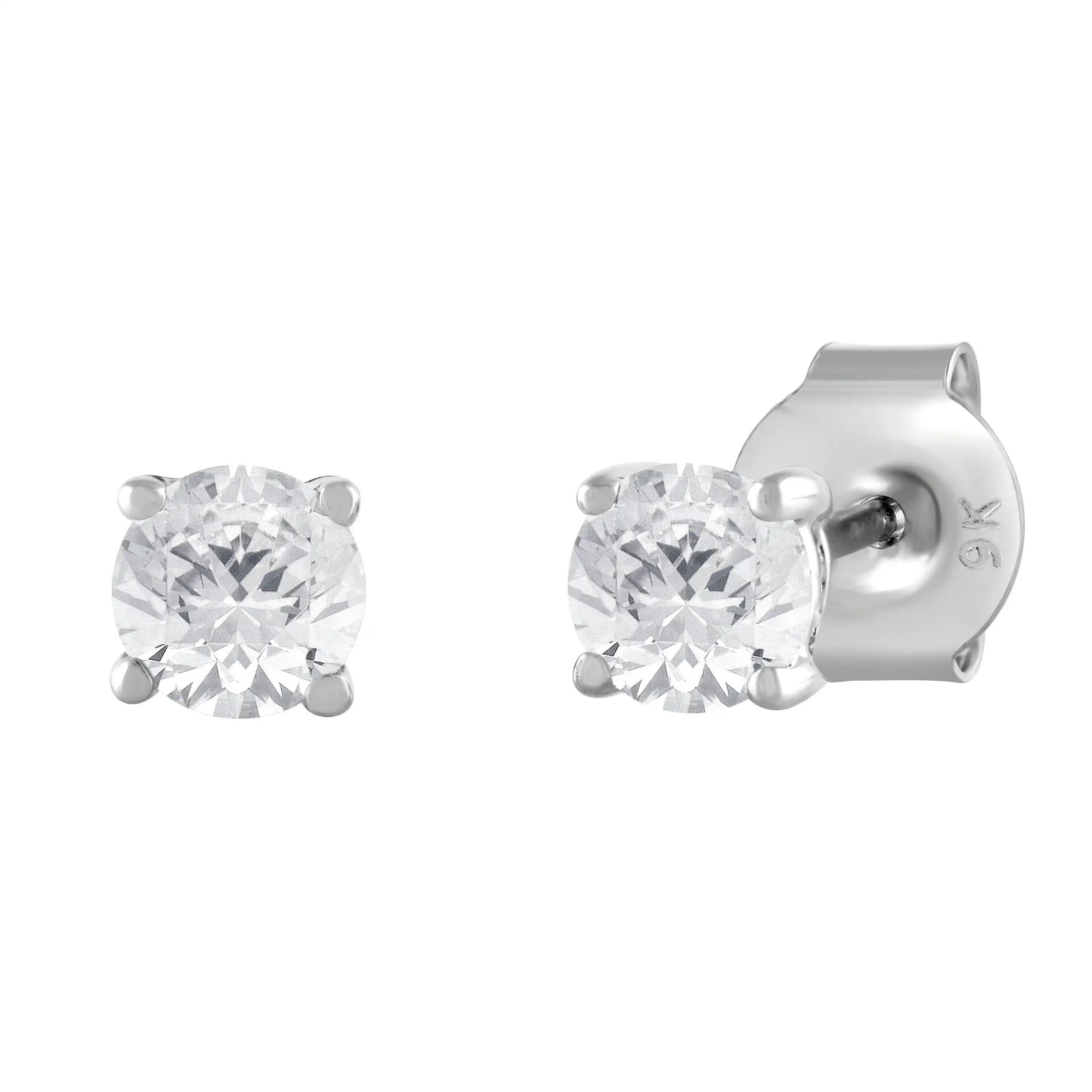 Meera Stud Earrings with 1/2ct of Laboratory Grown Diamonds in 9ct White Gold