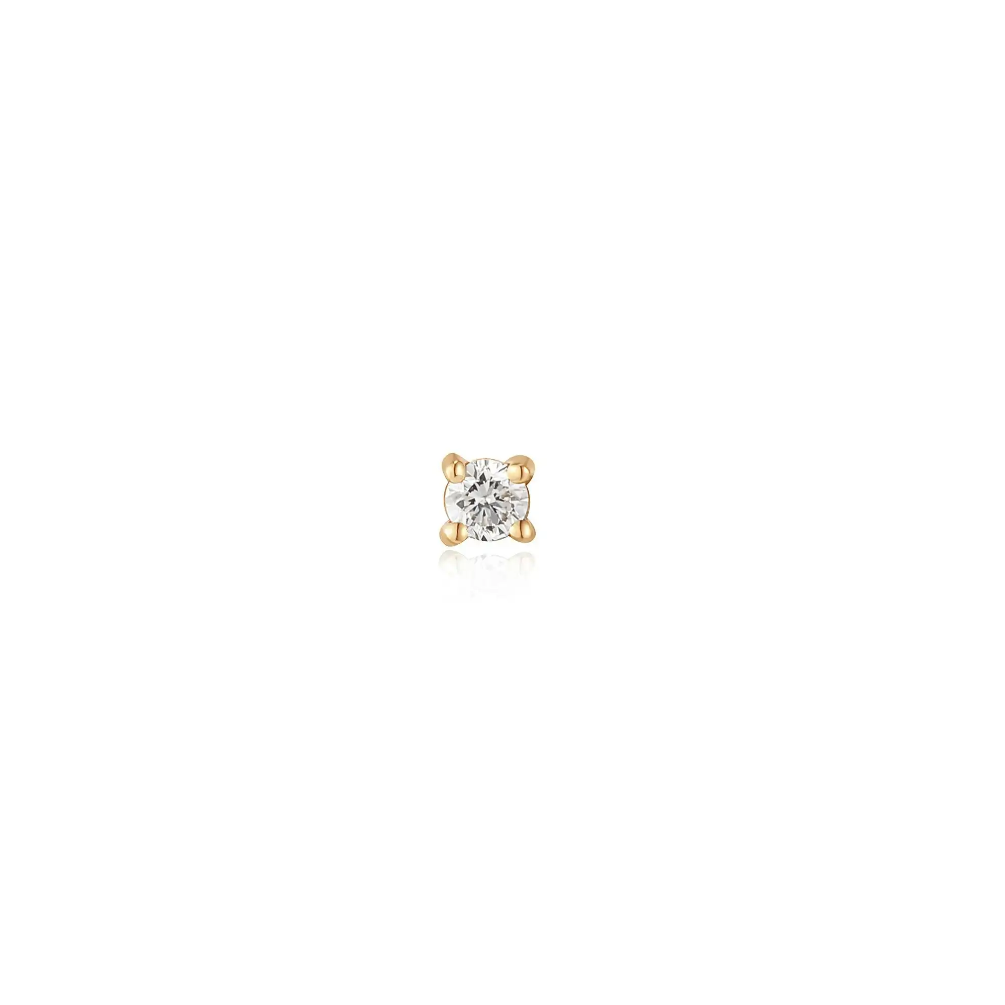 Ania Haie 14kt Gold Stargazer Natural Diamond Single Labret Earring