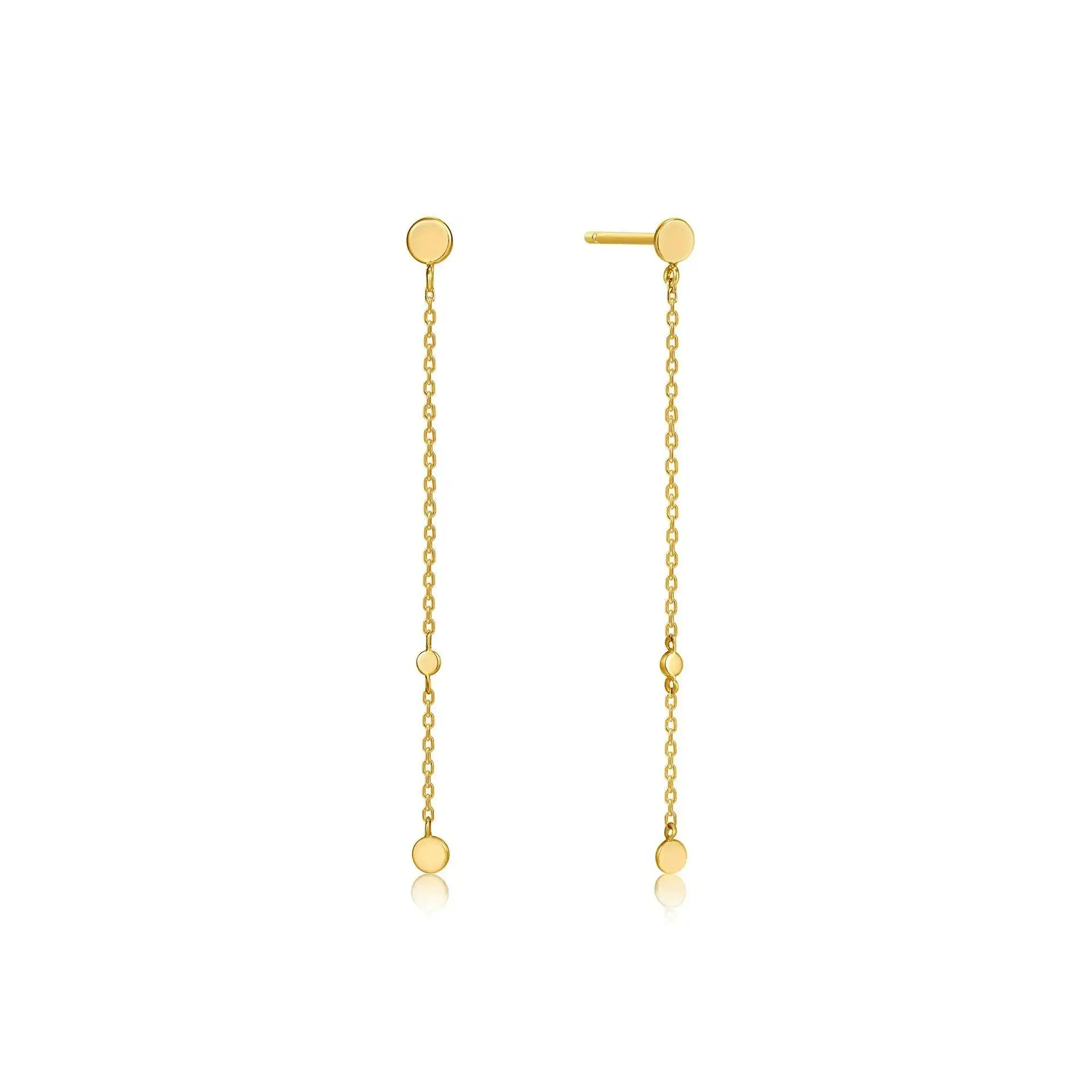 Ania Haie 14kt Gold Disc Drop Earrings