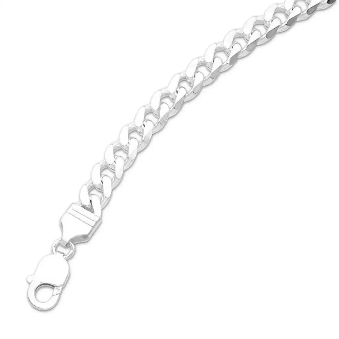 Sterling Silver Curb Chain Necklace 55cm
