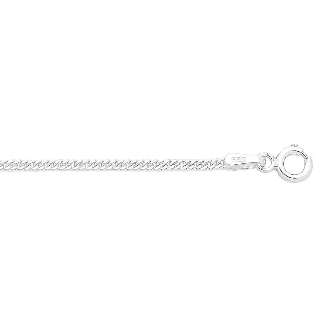 45cm Sterling Silver Fine Curb Necklace