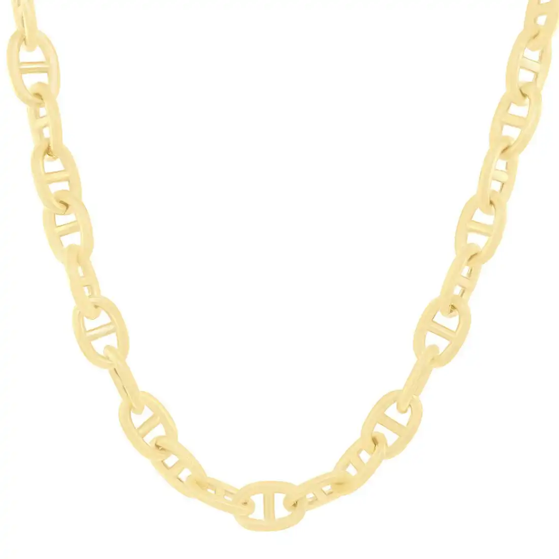 Rounded Mariner Necklace in 9ct Yellow Gold Infusion 45cm