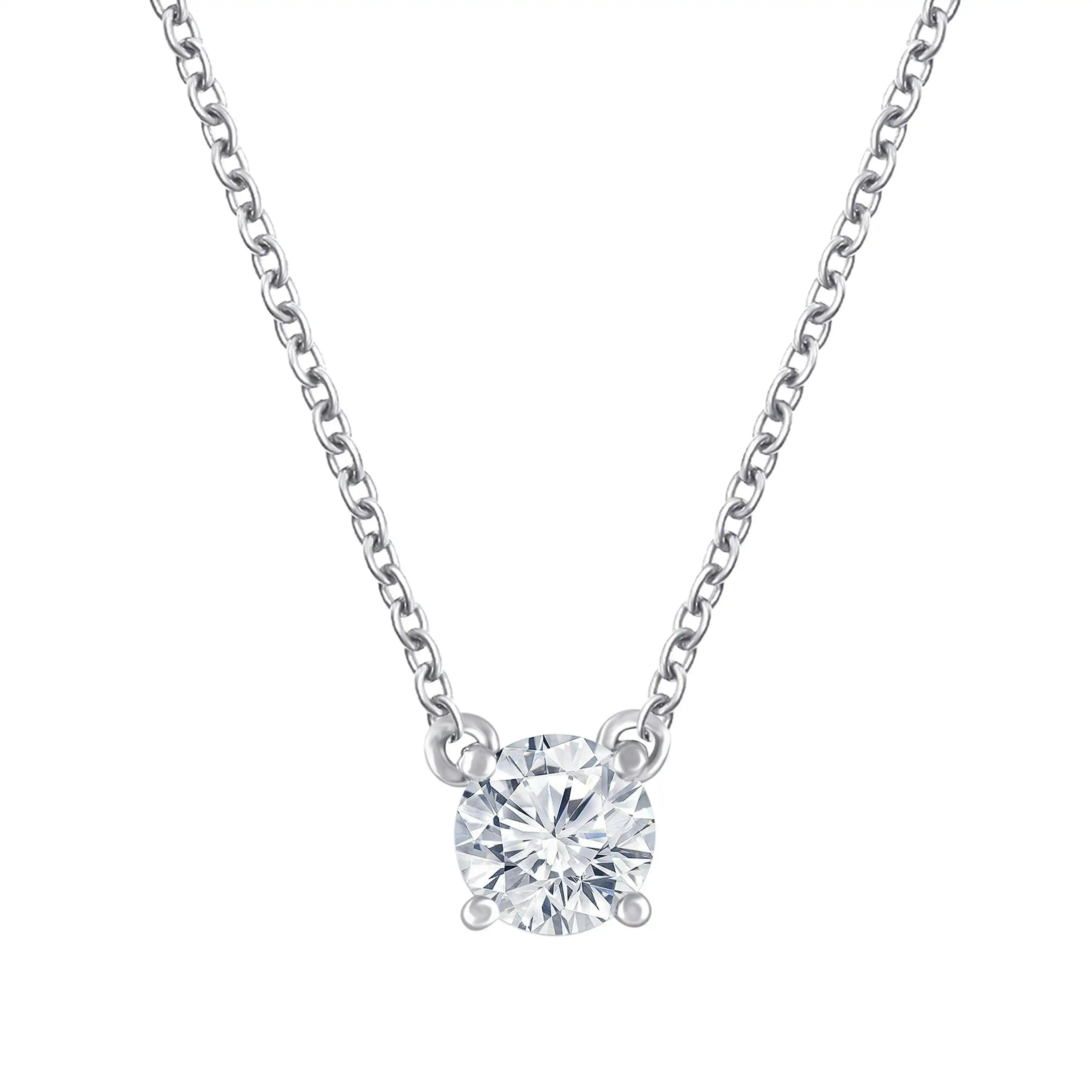 Meera 1/2ct Laboratory Grown Diamond Solitaire Necklace in 9ct White Gold