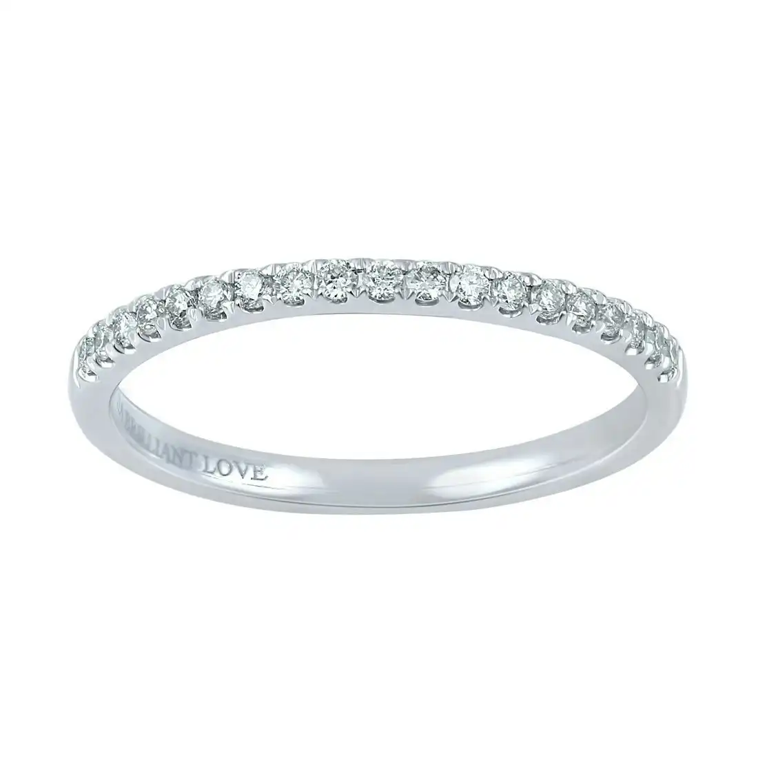 Facets of Love 18ct White Gold Tia Brilliant Love 0.15ct Diamond Eternity Ring