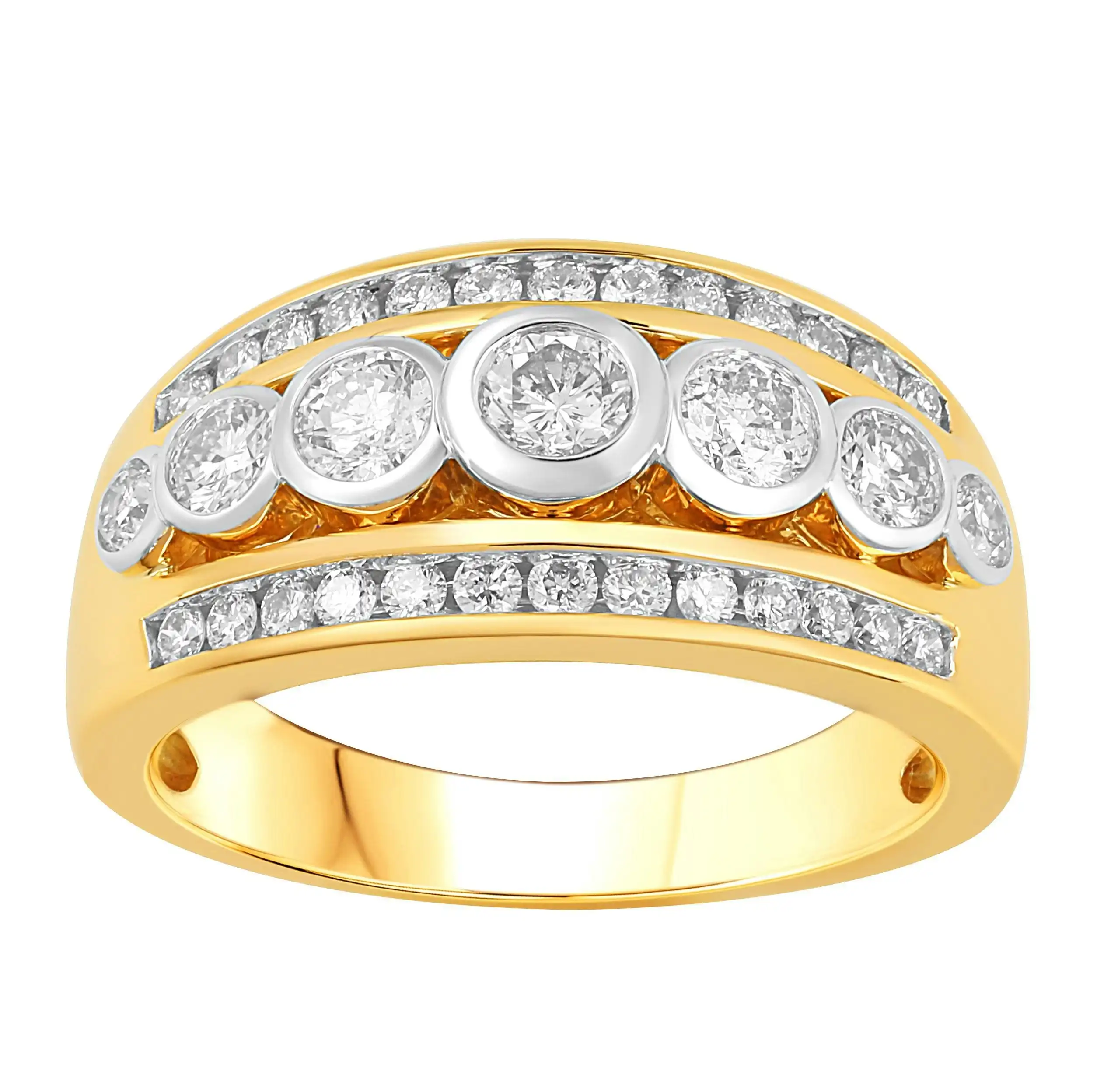 Facets of Love 18ct Two Tone Gold 1.00ct Diamond Ring