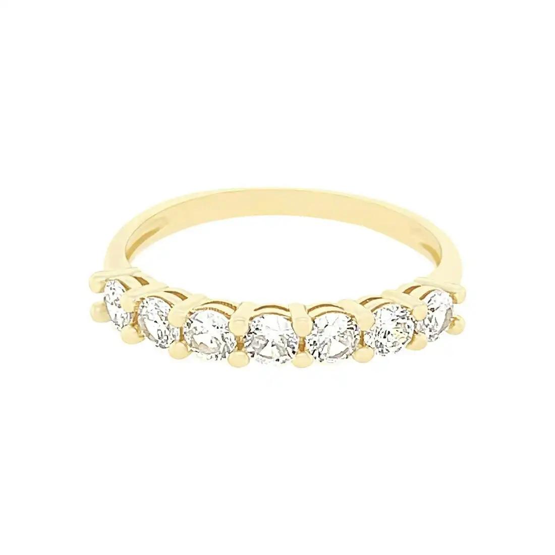 9ct Yellow Gold Cubic Zirconia Eternity Ring