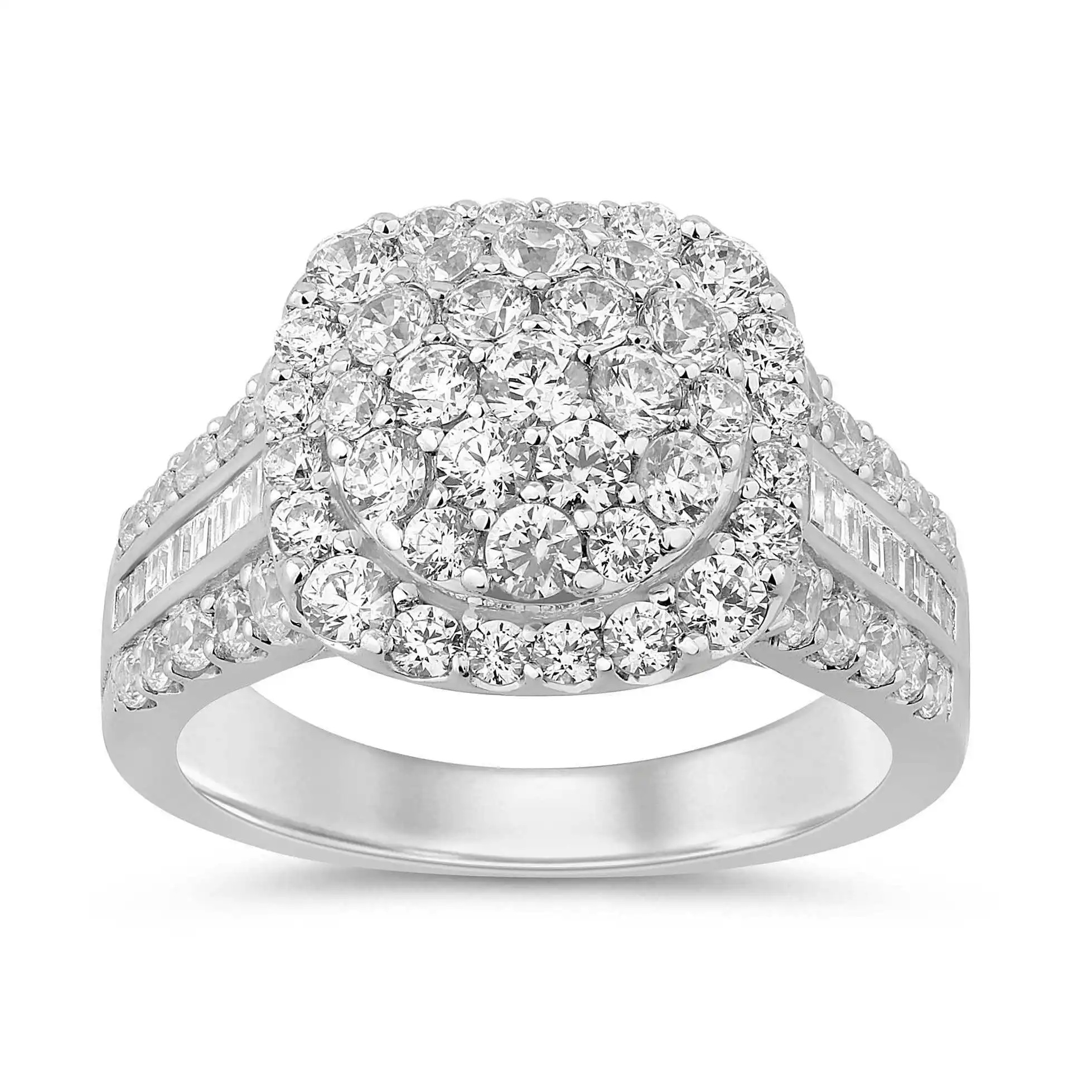 Meera Cushion Shape Ring with 2.00ct of Laboratory Grown Diamonds in 9ct White Gold