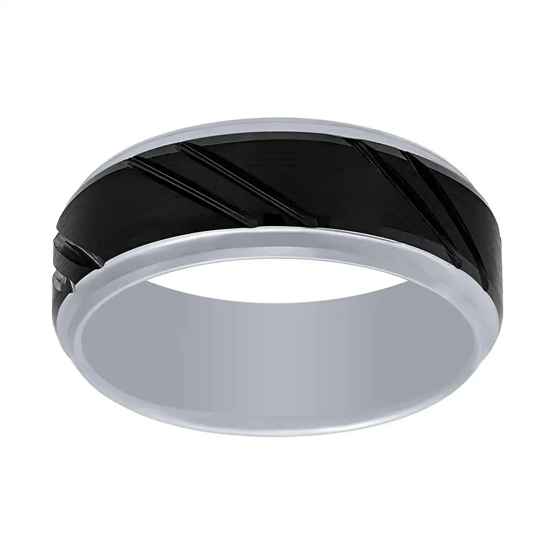 Stanton Made for Men Tungsten Black Centre Ring 9mm