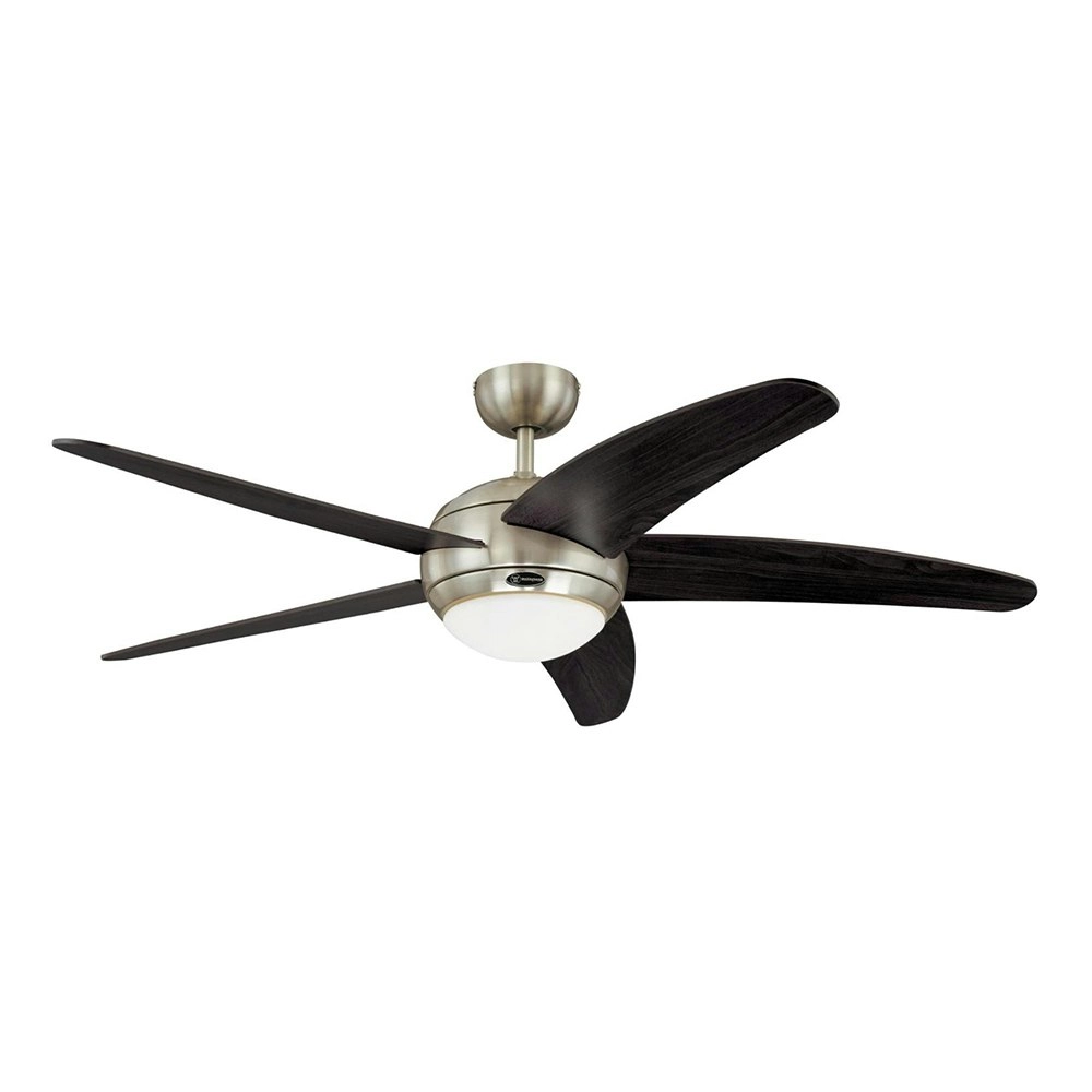 Westinghouse 132cm Brendan Ceiling Fan Reverse Airflow/17W LED Light Chrome