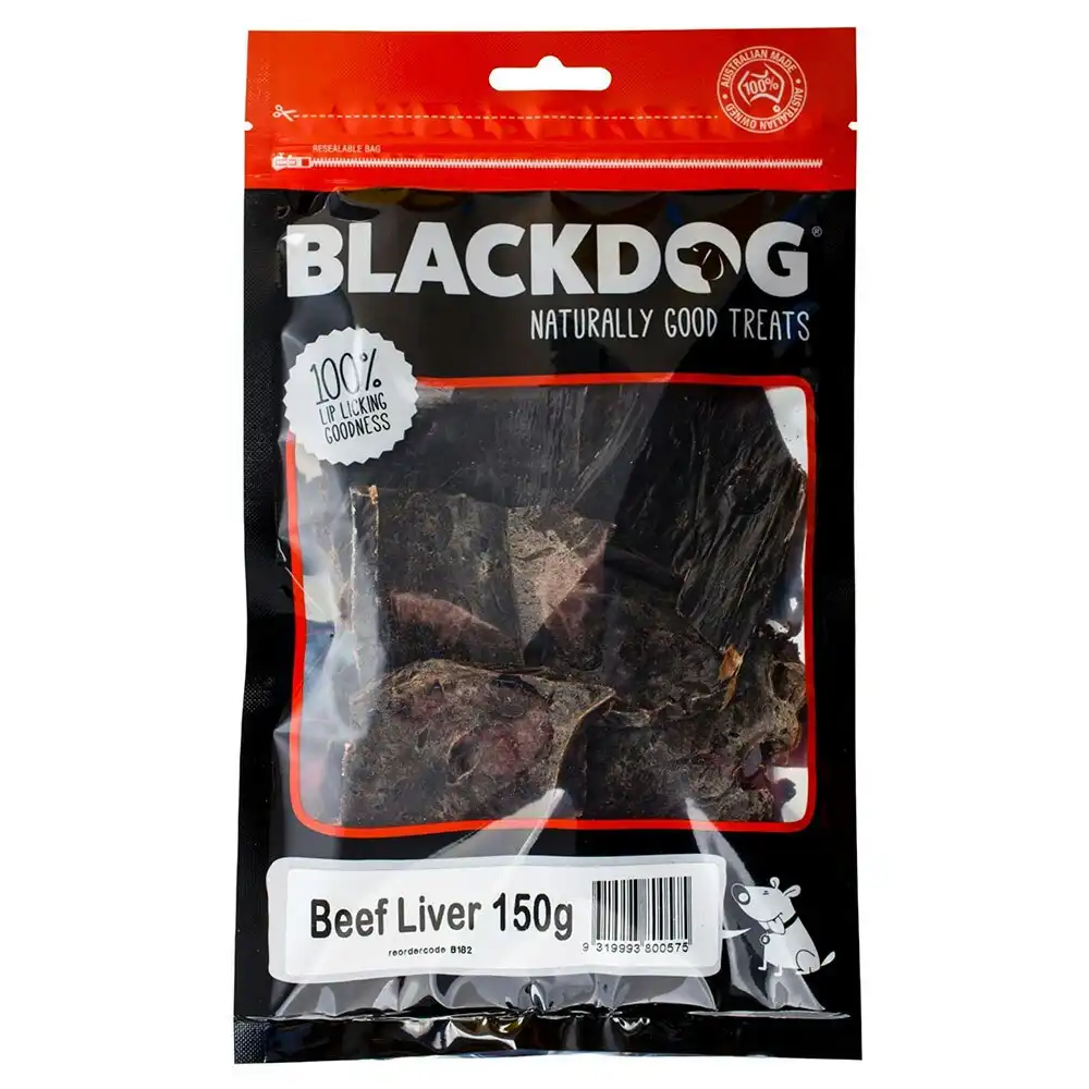 2x Blackdog 150g Naturally Good Pet/Dog Beef Liver Healthy Treats/Food/Reward