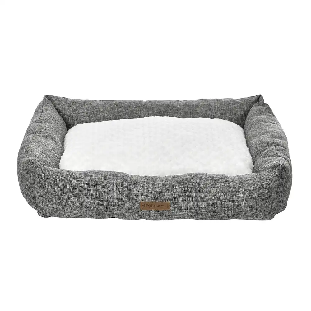 M-Pets Large 95 x 75 x 22 cm Oleron Dog/Pet Basket/Bed Non Slip Dark Grey