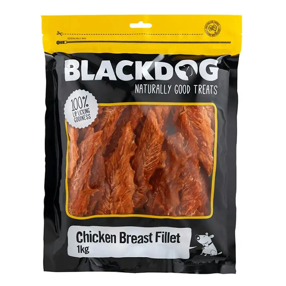 Blackdog 1kg Naturally Good Pet/Dog Chicken Breast Fillets Healthy Treats/Food
