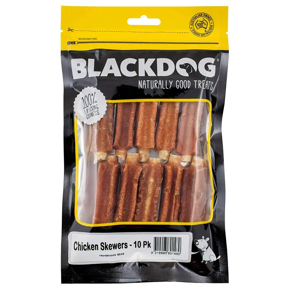 20x Blackdog Naturally Good Pet/Dog Chicken Skewer Healthy/Dental Treat/Food